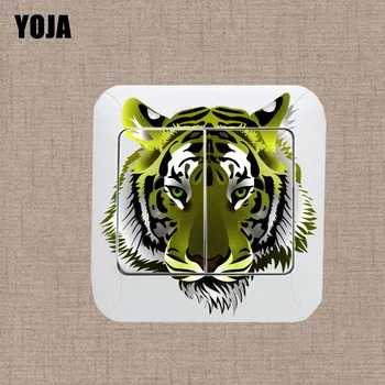

YOJA Distinctive Green Beast Magic Switch Tigers Wall Sticker Room Decor Beautiful Colored Cool 14ss0065