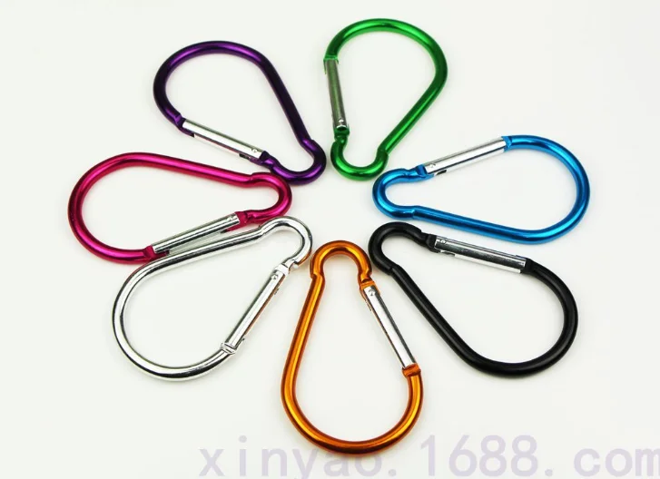 

7pcs color high quality 10# personality big bulb type aluminum alloy material climbing outdoor hanging buckle