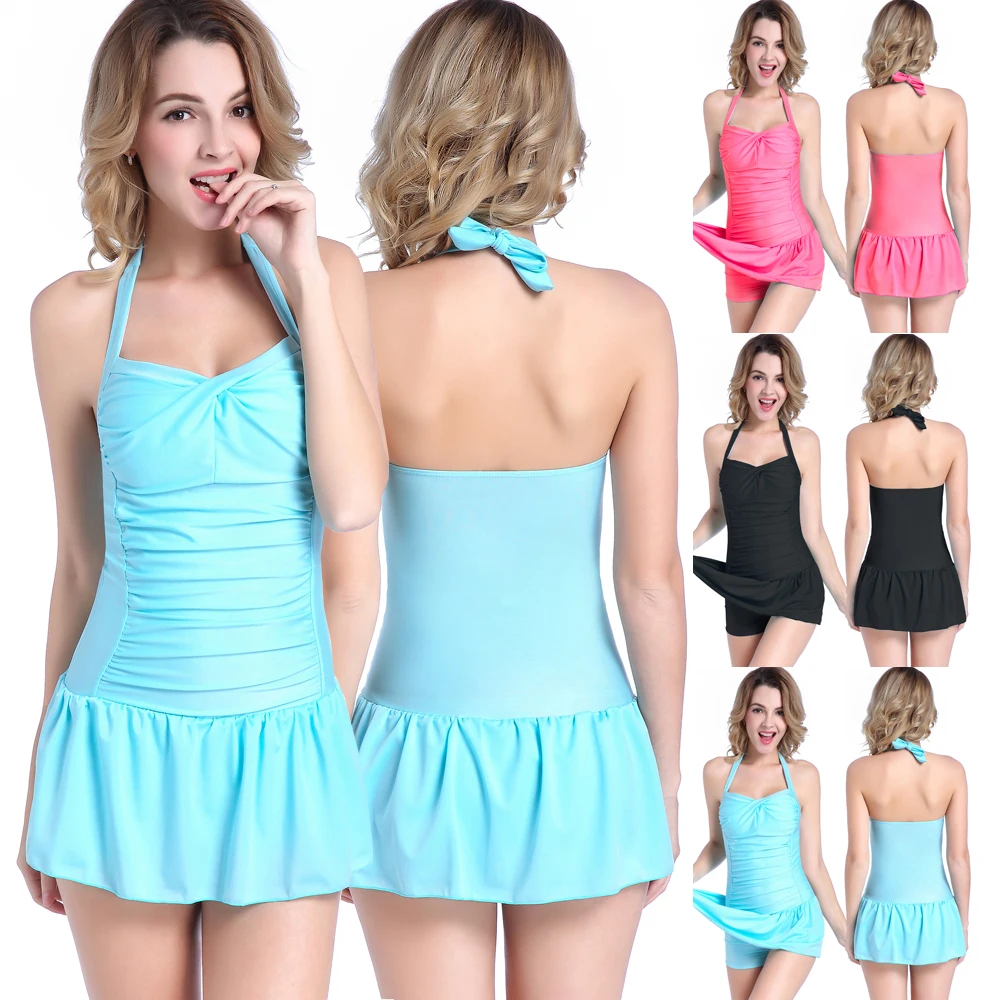 

2019 hot The new Swimwear Women Swimsuit Korean Girl Conservative Conjoined Bikini Set Beach Bathing Suits Bikini