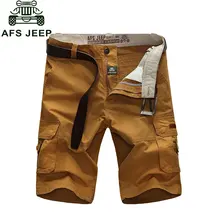 Военные шорты-карго, модная пляжная Военная армейская повседневная одежда размера плюс 30~ 44, 4 цвета, брендовая одежда, однотонная хлопковая одежда