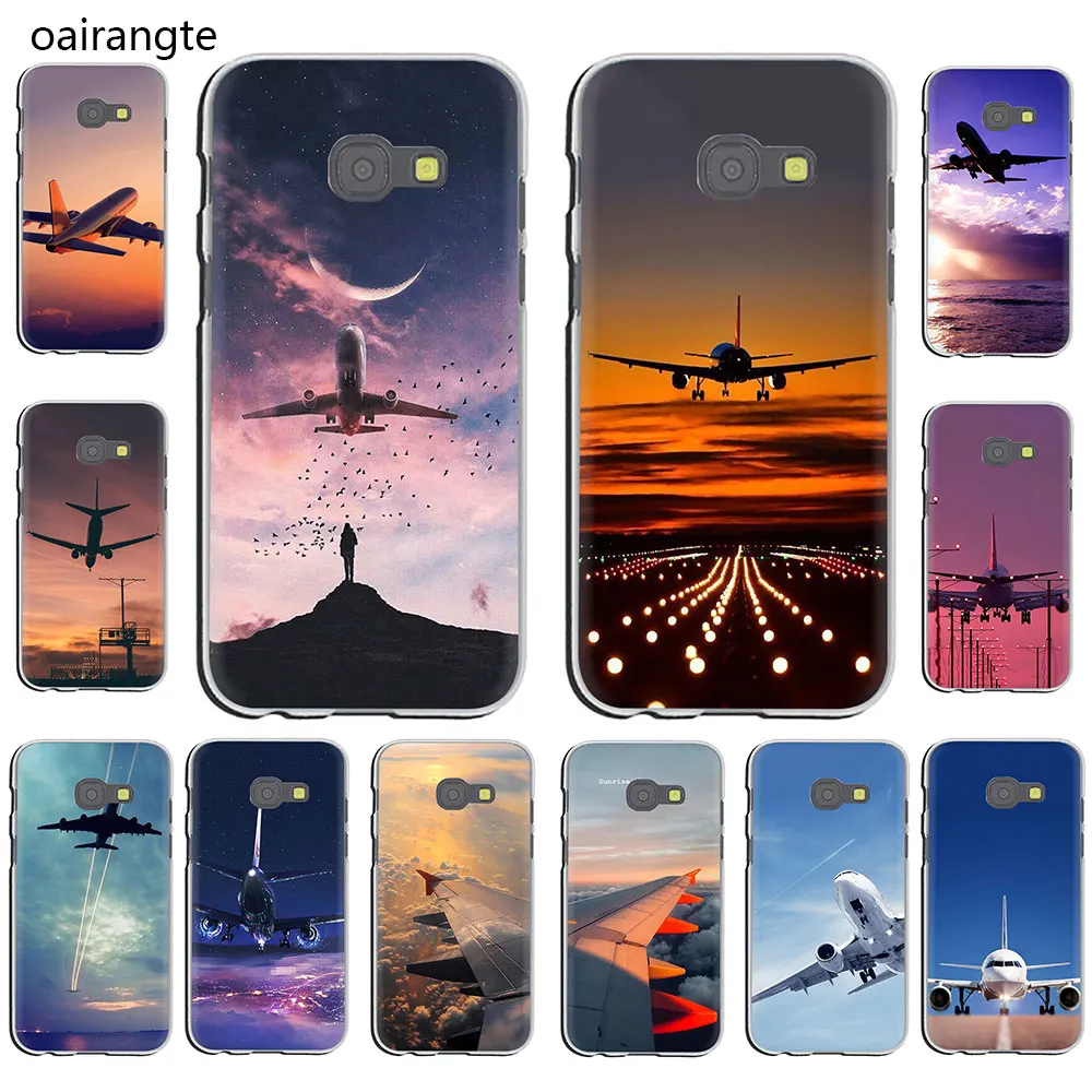 Жесткий чехол для телефона Aircraft Airplane Fly Travel 2015 2016 Galaxy J7 J6 J5 J3 J2 J1 полузавернутый