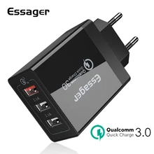 Essager 30 Вт USB зарядное устройство Quick Charge 3,0 быстрый мобильный телефон зарядное устройство для iPhone samsung Xiaomi Nexus планшет 3 порта настольное зарядное устройство