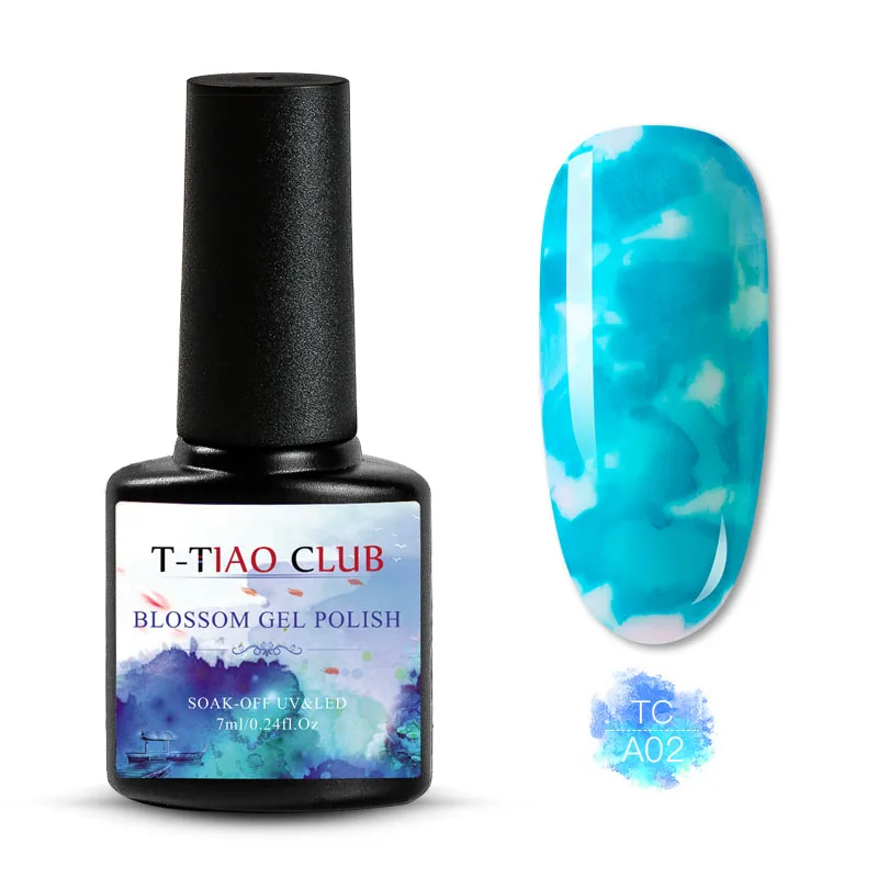 T-TIAO CLUB Blooming Painting Nail Gel Polish Effect Flower Blossom Nails Gel Soak off UV Gel Varnish Manicure Nail Art Lacquer - Цвет: EZ116