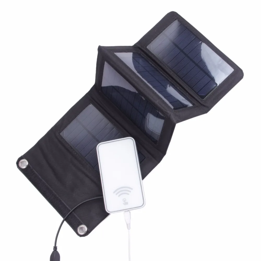 Portátil ao ar Banco de Energia Bolsa de Carregamento Solar para o Telefone Mono Alto Painel Solar v 7 w Livre Dobrável Celular 5 - Image 2