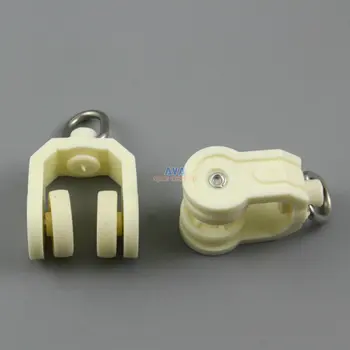 

50 Pieces Curtain Track Roller Curtain Track Slide Gliders 22x38mm
