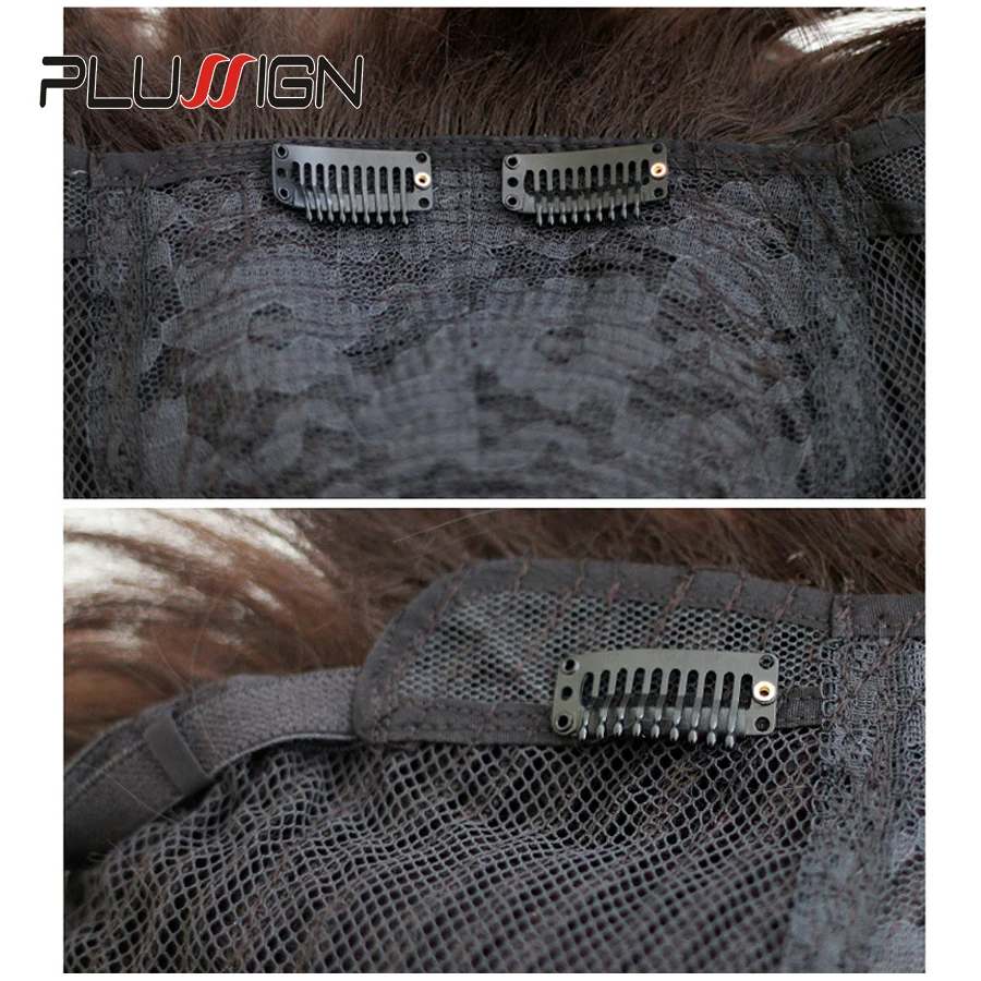 10-40 Pcs Hair Extension Clips Rubber Wig Clips Combs 32mm Wire Shape