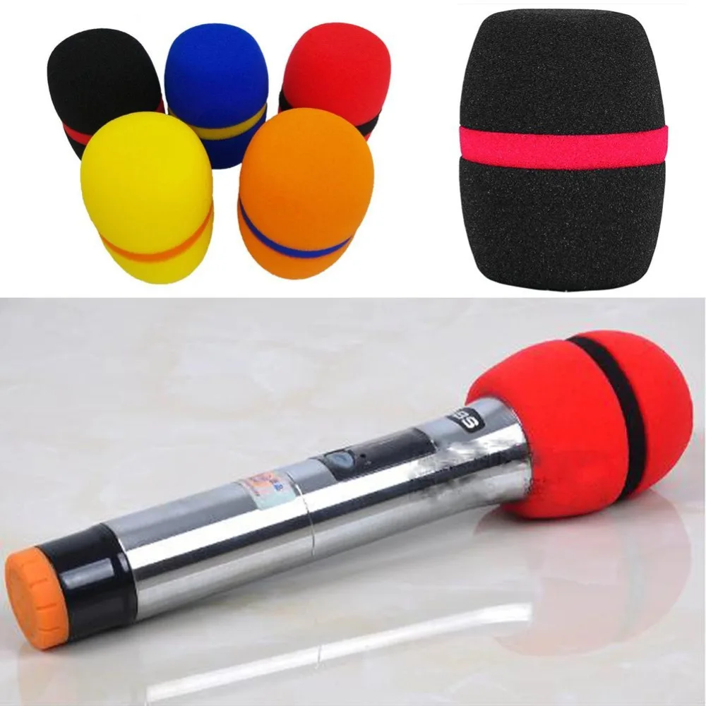 

1PC Reusable/Universal/Washable Bi-color Foam Mic Cover Handheld Stage/KTV/DJ/Party Microphone Windscreen, Assorted Color