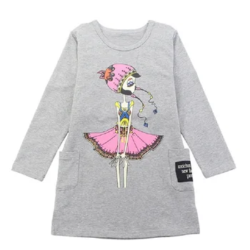 

2019 new Girls Dress Cartoon Spring Autumn Princess Party Dress For Girls Teenage Kids Girls Clothes 6 8 10 12 Year