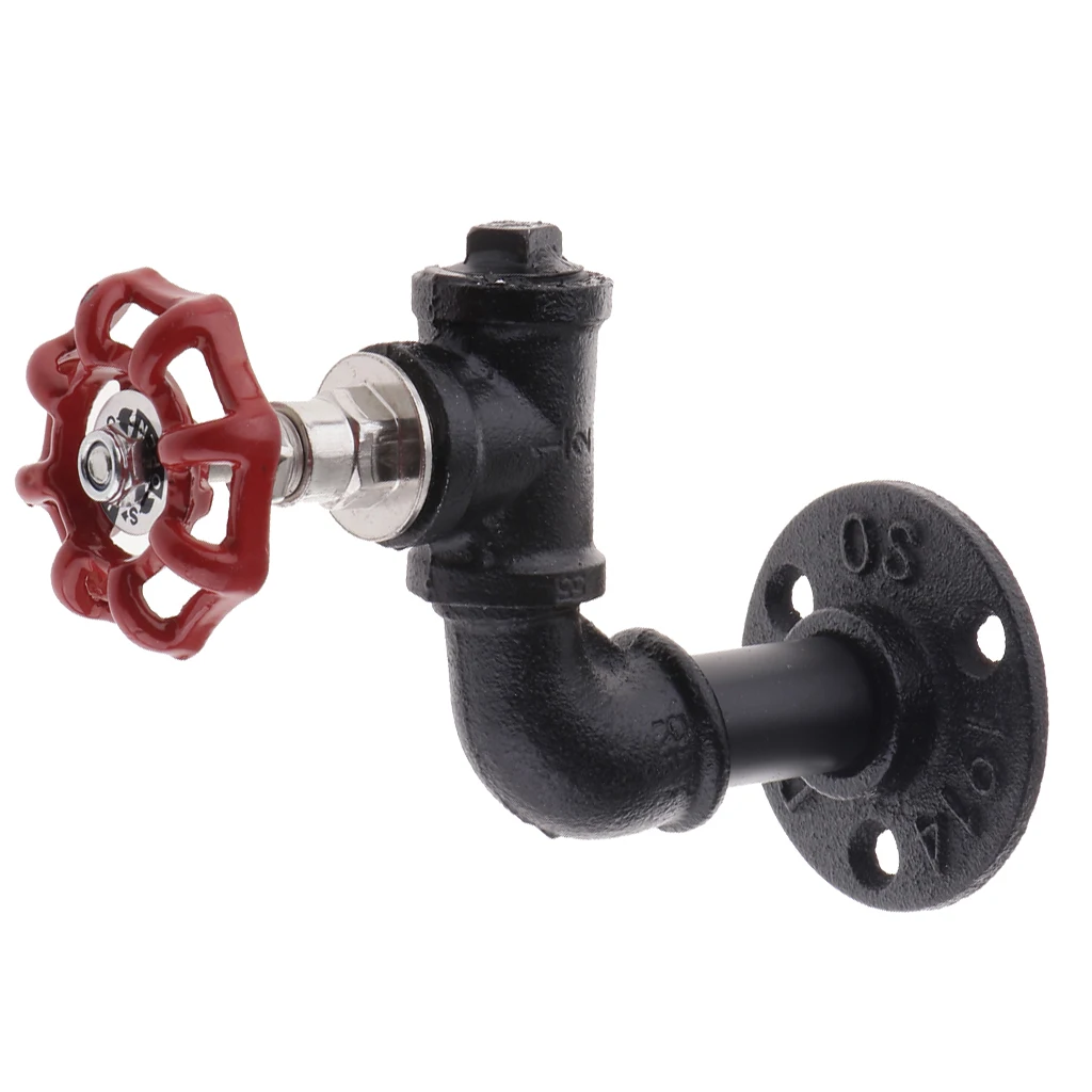 Industrial Iron Pipe Wall Mounted Coat Robe Hook Heavy Duty Hanger Hook Rack