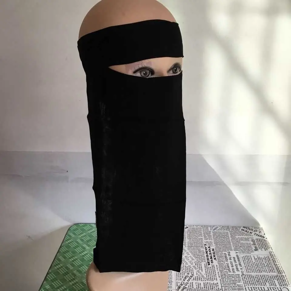 H1052 один слой шифон niqab, мусульманский хиджаб шарф, маска для лица, быстрая