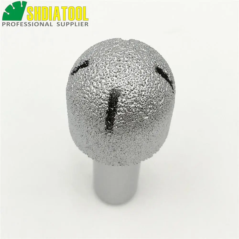 Radius 12mm Round Brazed diamond router bits with 1/2" shank for slab edge profile, staight knife, Router cutter for stone