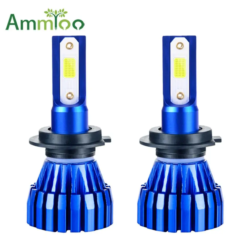 AmmToo Car H8 H11 led 9005 hb3 9006 hb4 h7 Fog Lamp H3 9012 H9 Daytime Running Light Bulb 6500K 5000Lm Turning Parking Bulb 12V