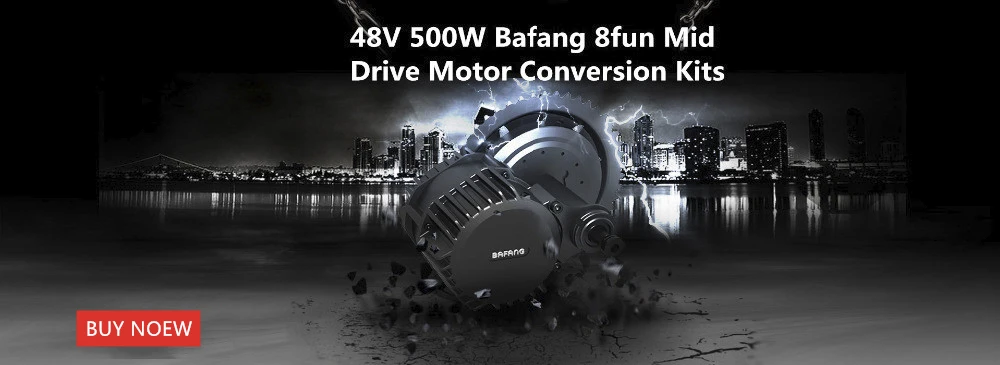 Perfect Bafang 8fun 48V 350W BBS01B Mid Drive Motor Conversion Kits C965 C961 With 48V 17AH Lithium Battery For Eletric Bicycle Kits 0
