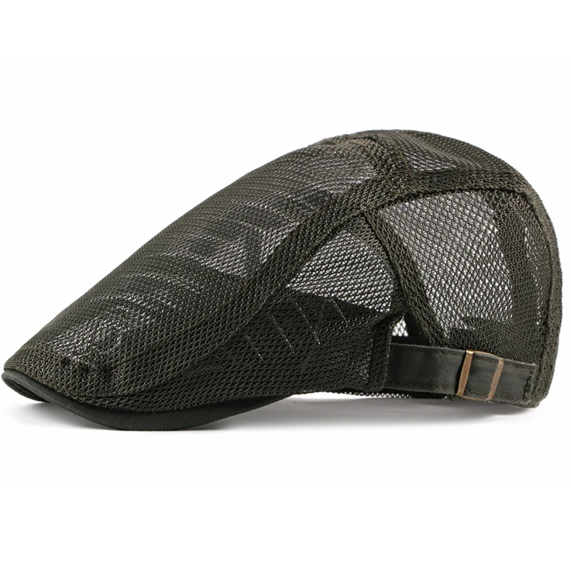 Beret Hat Breathable Hat Woolen Beret HT2215 Beret Spring Summer Men Women Cap Adjustable Flat Cap Breathable Mesh For Men Women Solid Plain Beret