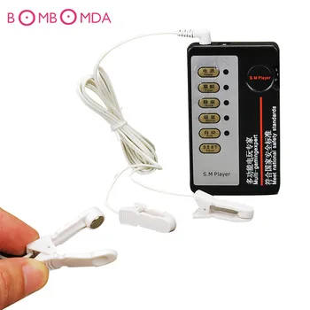 Electric Shock Nipple Clamps Bdsm Fetish Kit For Woman Massage Breast Clitoris Clip Stimulator Adult Games Sex Toys for Couples