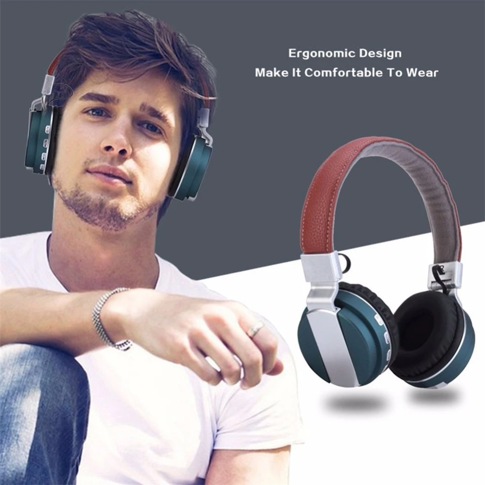 BT008 Bluetooth Headphone Stereo Wireless Bluetooth 4.0 Foldable Metal Headset Portable Earphone Support TF Slot AUX MP3 Player (27)