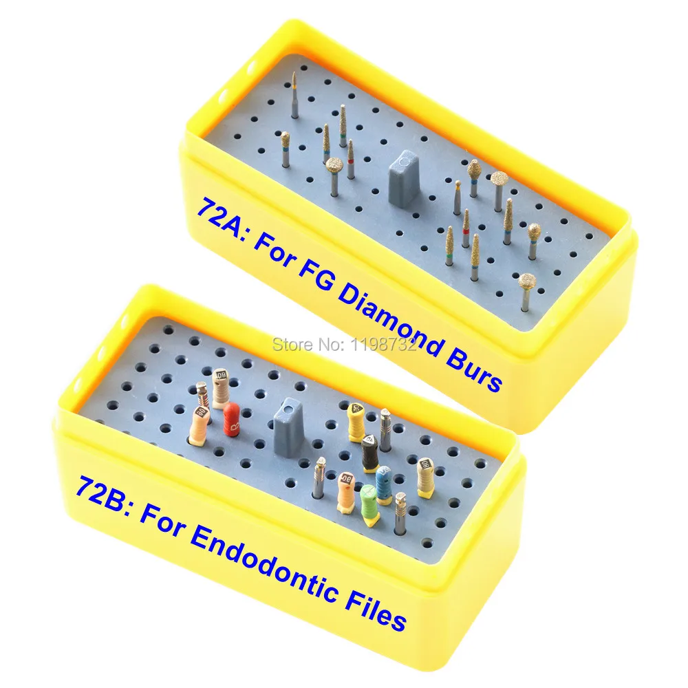 Высокое качество 72 Отверстия стоматологическое оборудование Автоклавируются комплект, эндодонтического файлов в поле Ример Алмазные