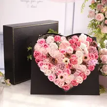 Роза Мыло Подарочная коробка для медвежонок День Святого Валентина смоделированное мыло цветок творческий подарок подруги день рожден
