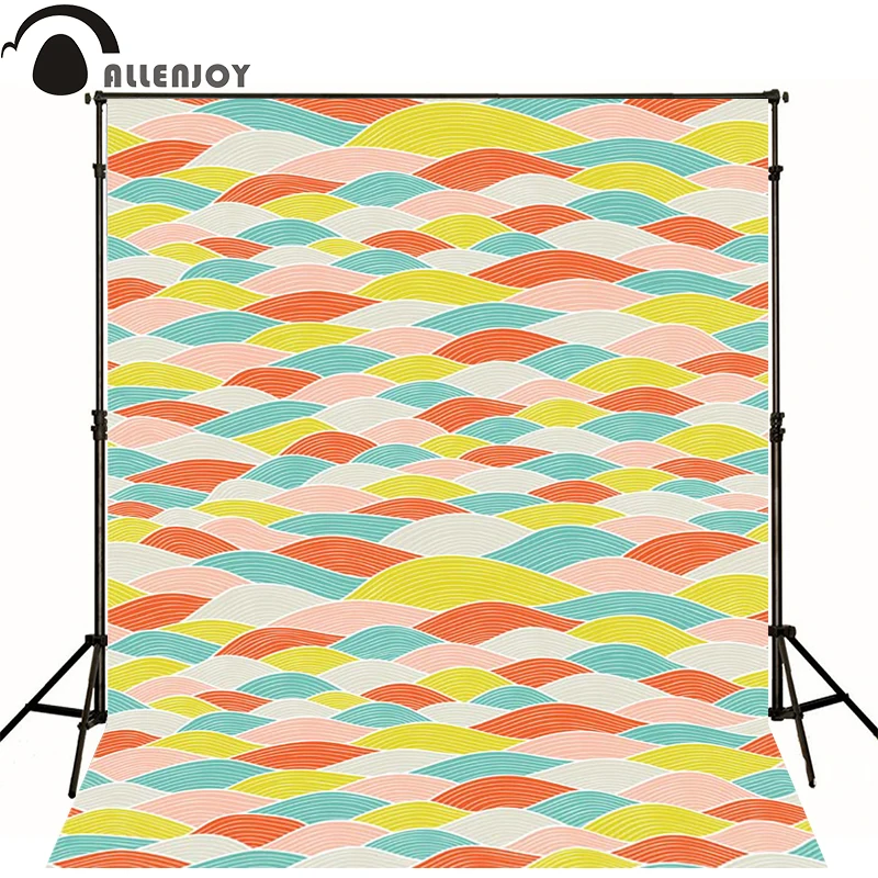 

Allenjoy Photographic background Ocean Colour scale line newborn vinyl backdrops  photography send rolled  interesting