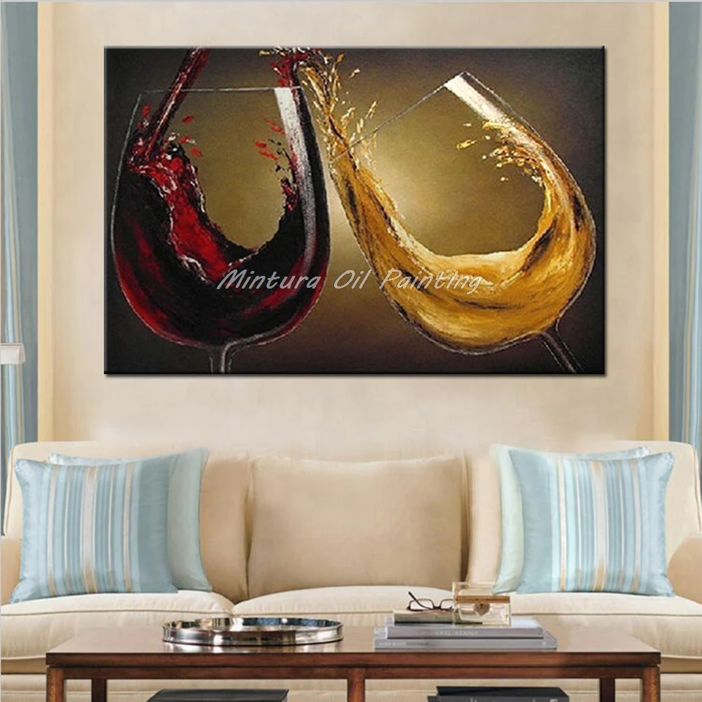 Abstract Giclee Red Wine Glass Oil Painting Canvas Print Wall Art Vintage Nautical Home Decor Posters Prints Home Garden Worldenergy Ae