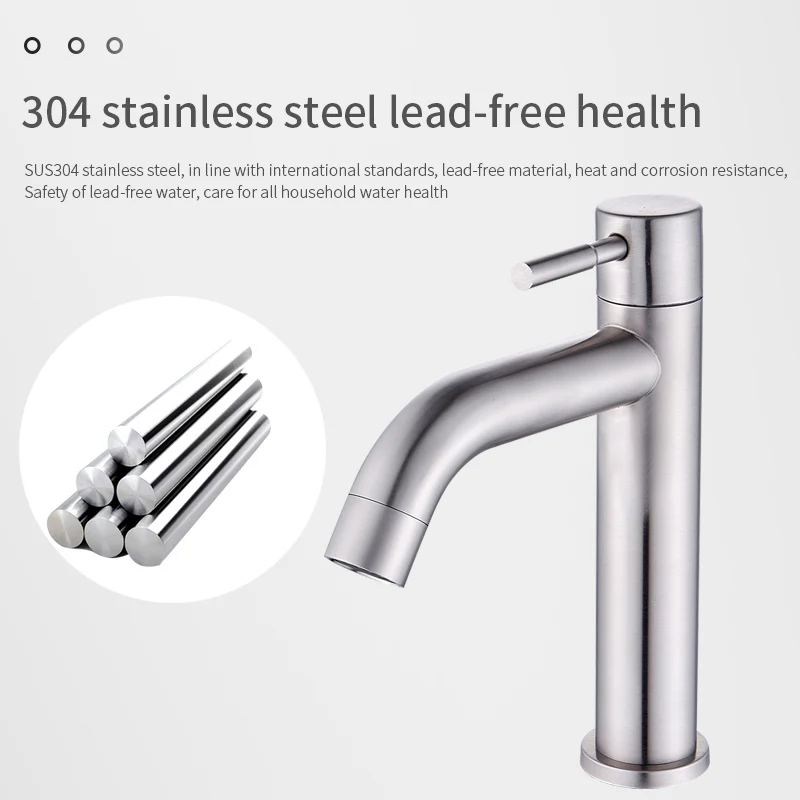 Kaufen JIKU Beste verkauf Bad Becken Waschbecken Wasserhahn Einzigen Griff Küche Tap Wasserhahn edelstahl einzigen kalten Zeichnung Fertigen