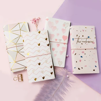 

"Twinkle Spark" Faux Leather Journal Traveler Notebook Grid Papers To Do List Diary Girls Stationery Gift