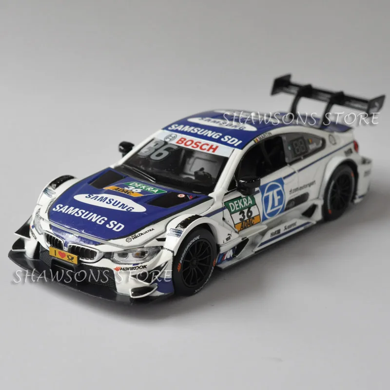 Diecast Car Model Toys 1:32 M4 DTM Racing Team Painting Pull Back Replica with Sound& Light - Цвет: No.36