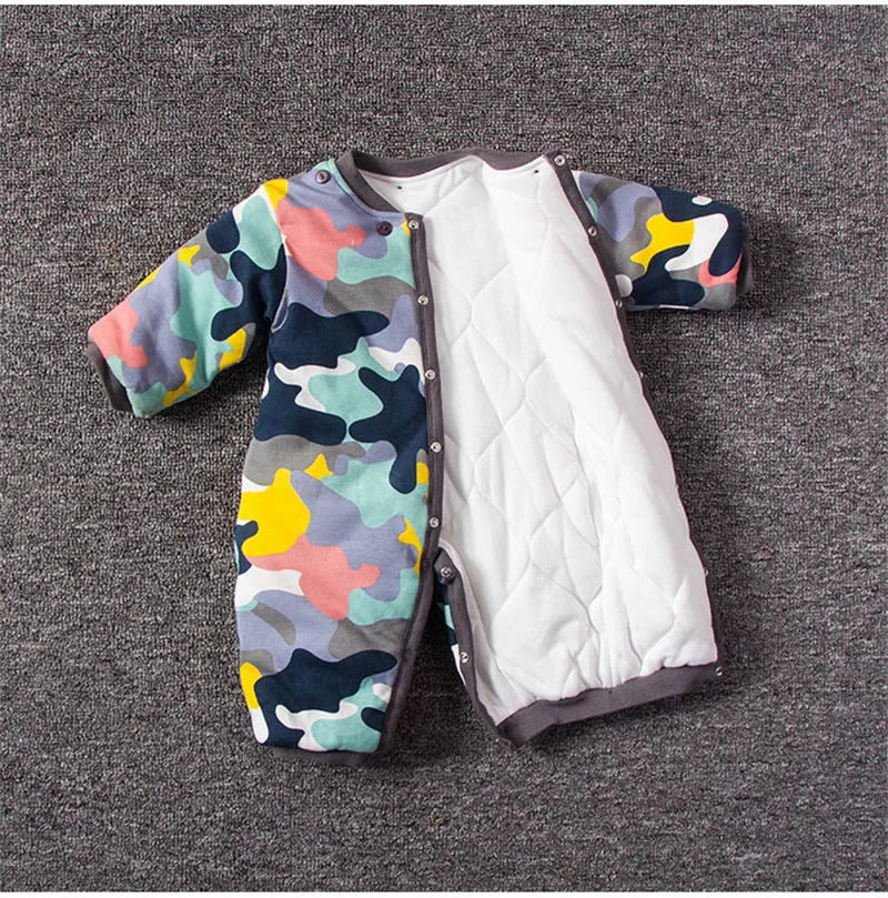 Winter New Cartoon Deer Animal Newborn Rompers Fashion Cotton Baby Boy Clothes Bebe Girl Cute Clothes Stripes, Camouflage Wear01