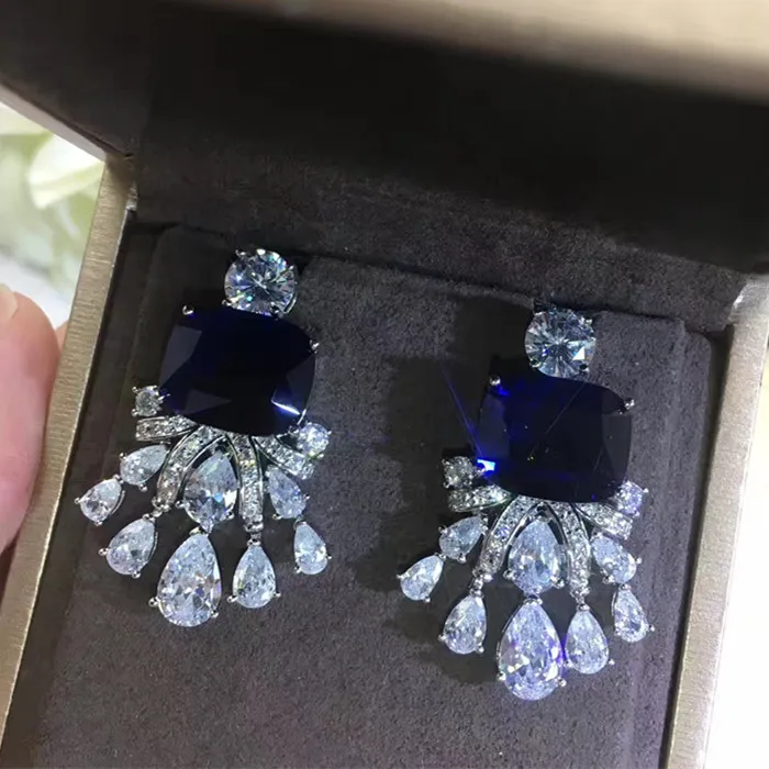 Дизайнерские серьги для вечерние с искусственным цирконием 3A|designer earrings|earrings