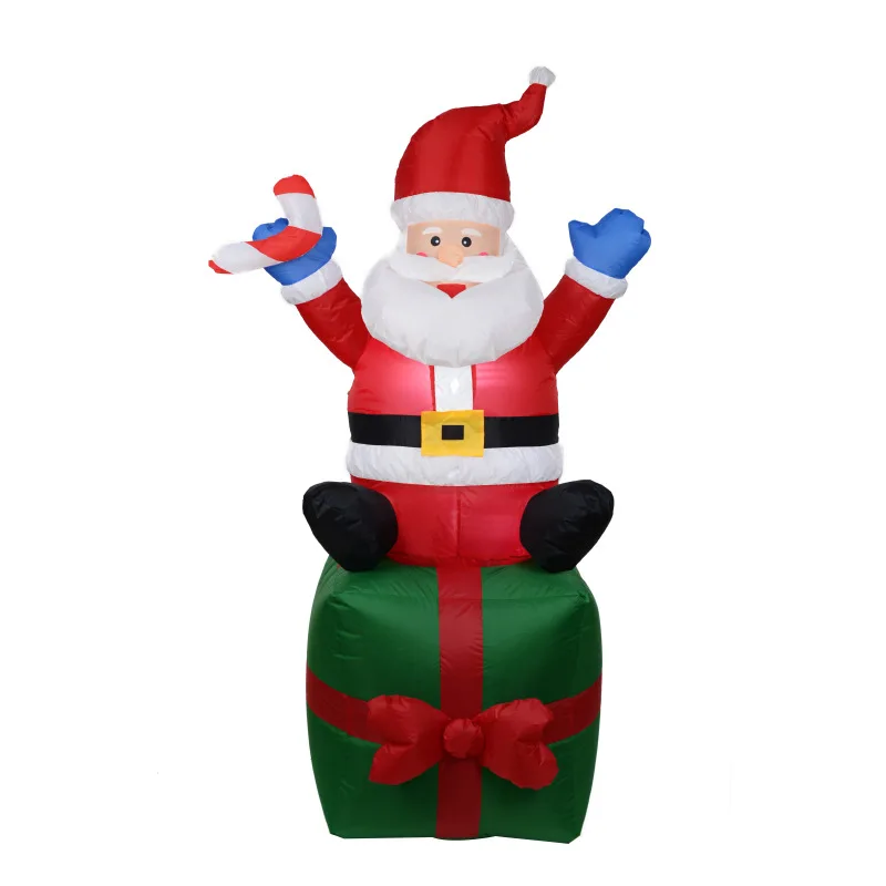 

180cm Giant Santa Claus LED Lighted Inflatable Toys Christmas Halloween Oktoberfest Props Winter Party Blow Up Yard Decoration