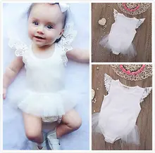 2016 New 0-24M Kids Baby Girls Lace Bodysuit Infant Newborn Clothes Jumpsuit Bodysuit Baby Girl Clothing High Quality