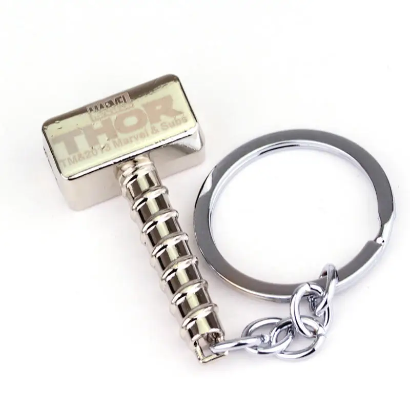 

Marvel Avengers Norse mythology Thor's Hammer Mjolnir Keychain New Pewter Keyring Toy Thor Key Men Jewelry Fans Accessory