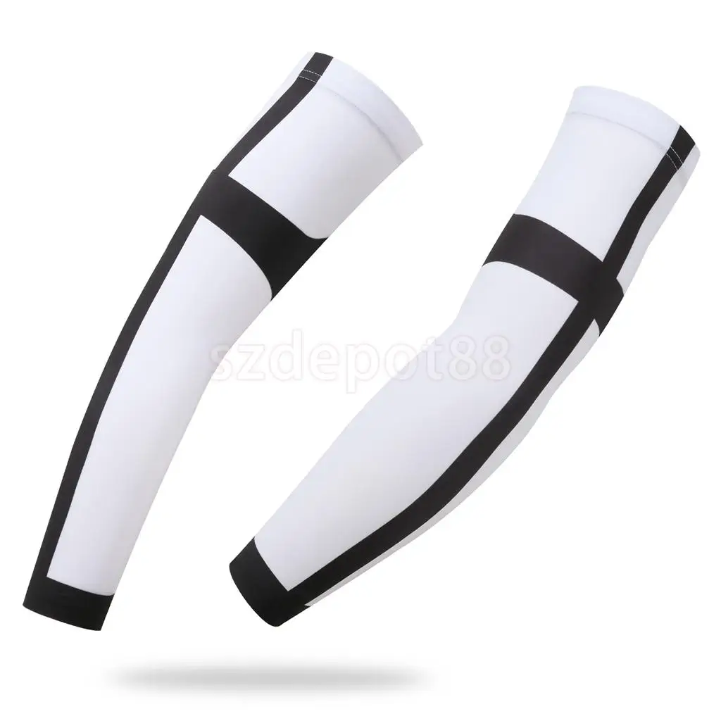 

1 Pair Cycling Sleeves Cross Pattern Printed Armwarmer MTB Bike Bicycle Ridding Arm Warmer UV Protection Sleeves