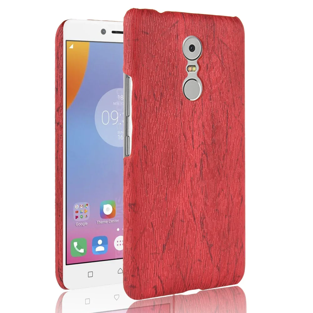 

subin New For Lenovo K6 Note Case 5.5 inch PU Wood Leather grain mobile holster shell For Lenovo K6 Note phone Case