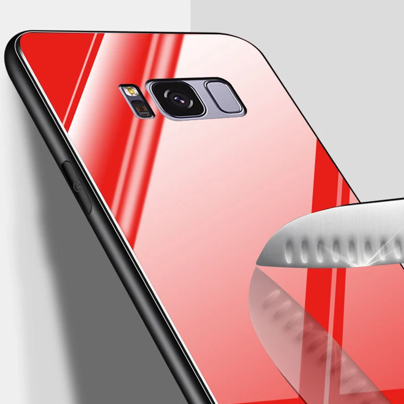 Стеклянная крышка YUETUO чехол для samsung galaxy s10 s8 s9 plus s10e s 8 9 10 e s10plus s8plus s9plus