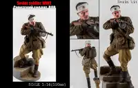 Unpainted Kit 1/ 16 120mm Soviet Soldier 120mm figure Historical Figure Resin Kit