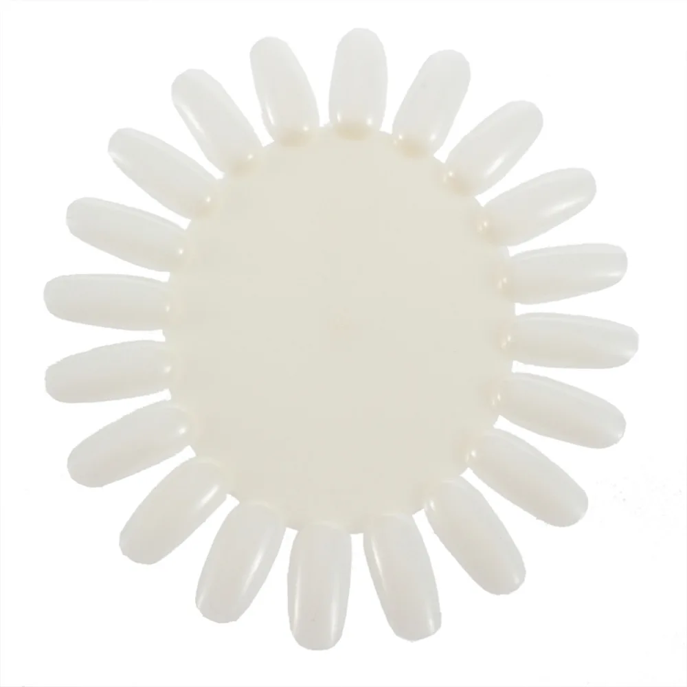 

2Pcs/set Natural False Tips Display Nail Art Acrylic Practice Wheel Board Nail Polish Display Design DIY Nail Tool
