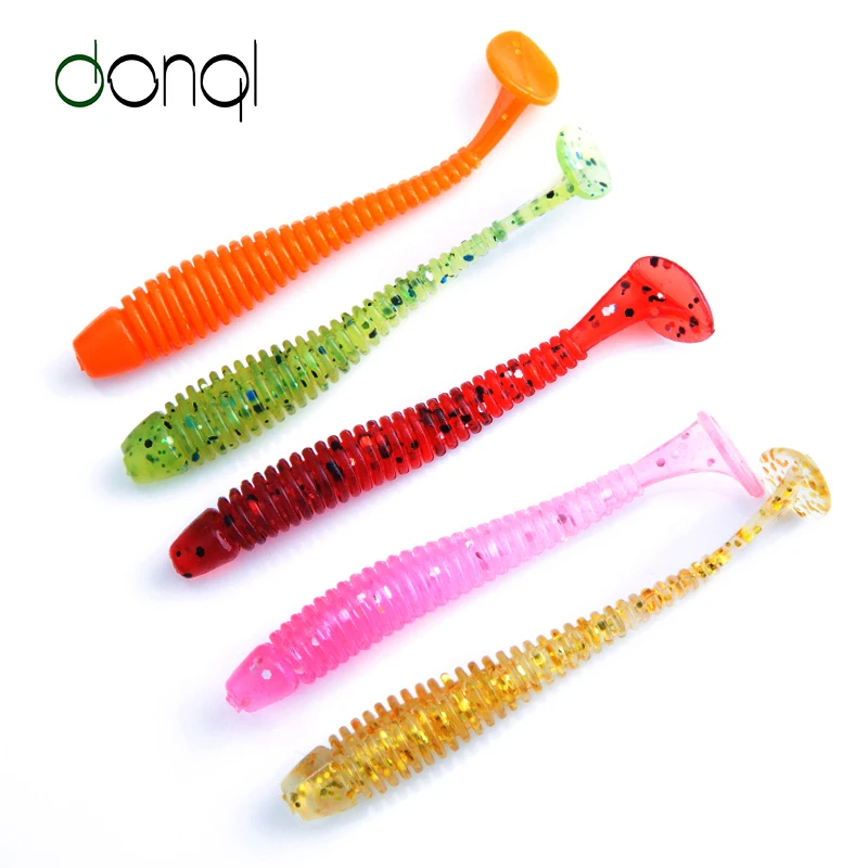 

DONQL 10pcs/Lot Soft Worm Fishing Lure 2g 7cm 0.7g 5cm Floating Wobblers Silicone Carp Baits Swimbaits Fishing Lures Tackle