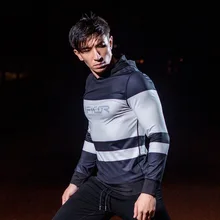 SY95054 мужские толстовки для бега Спортивная футболка для фитнеса Рашгард Джерси быстросохнущая Спортивная одежда для спортзала с длинным рукавом облегающий тренировочный топ