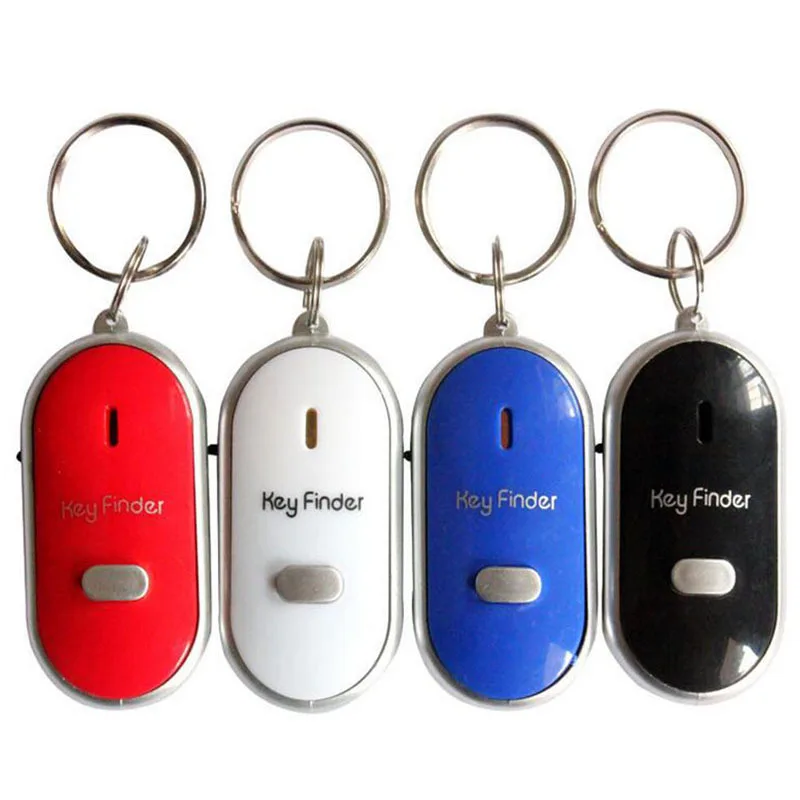 Wireless Whistle Key Finder Keychain For Women Men Anti-Lost Device Keyrings Electronic Anti-Theft Ellipse Plastic Key Search