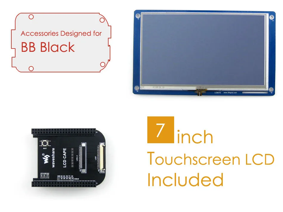 bilder für Modul BeagleBone Schwarz Acce D = LCD Cape + 7 zoll resistiven touchscreen LCD Display BeagleBone Schwarz Hauptplatine ist NICHT enthalten bilder für Modul BeagleBone Schwarz Acce D = LCD Cape + 7 zoll resistiven touchscreen LCD Display BeagleBone Schwarz Hauptplatine ist NICHT enthalten