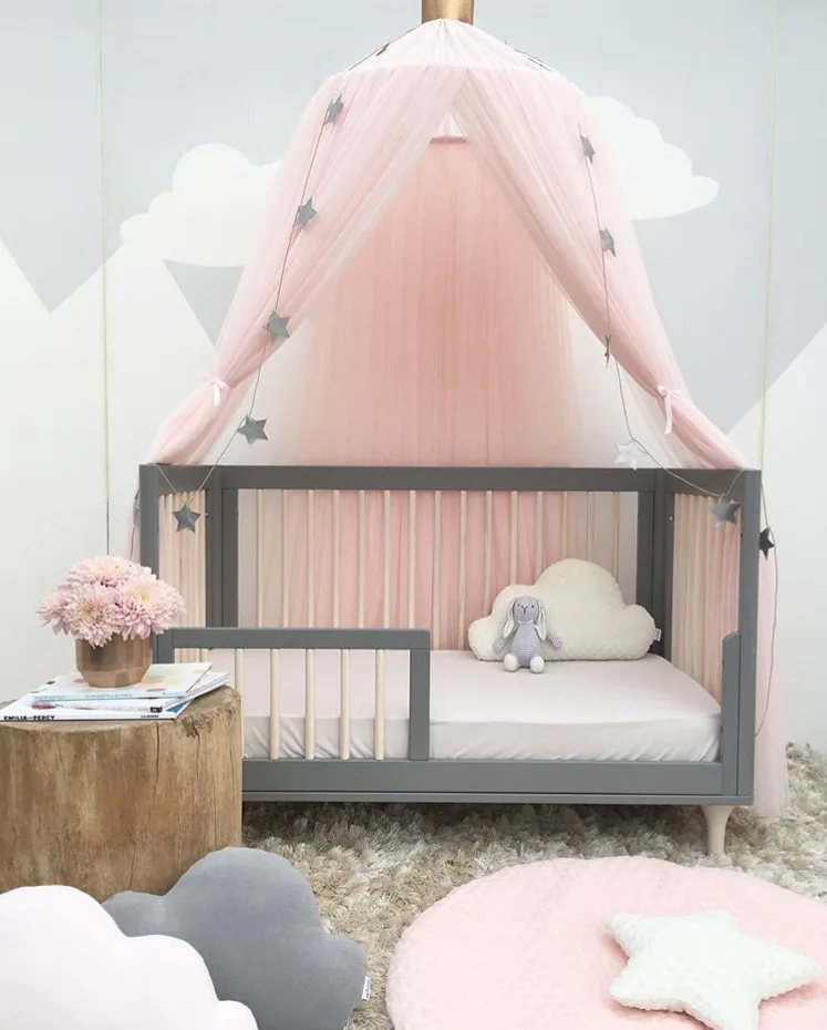 240cm Hanging Kid Bedding Round Dome Bed Canopy Bedcover Mosquito