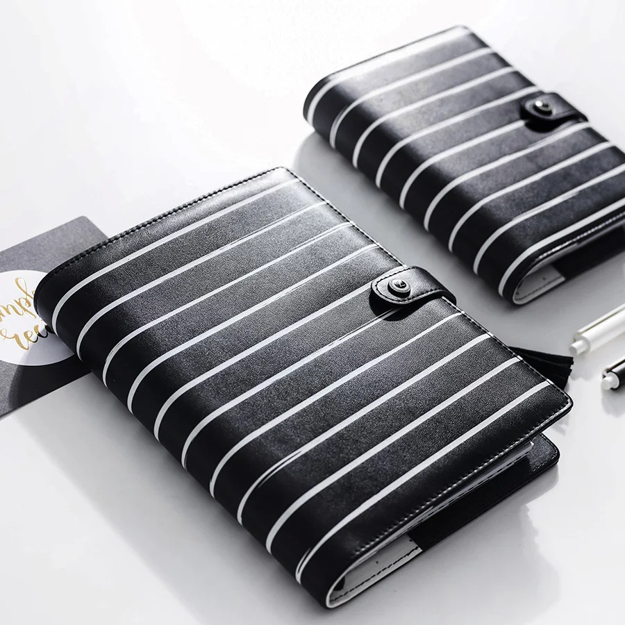 

Lovedoki Striped A5A6 Notebook Personal Planner Organizer Agenda Diary Schedule Book Stationery Office & School Supplies