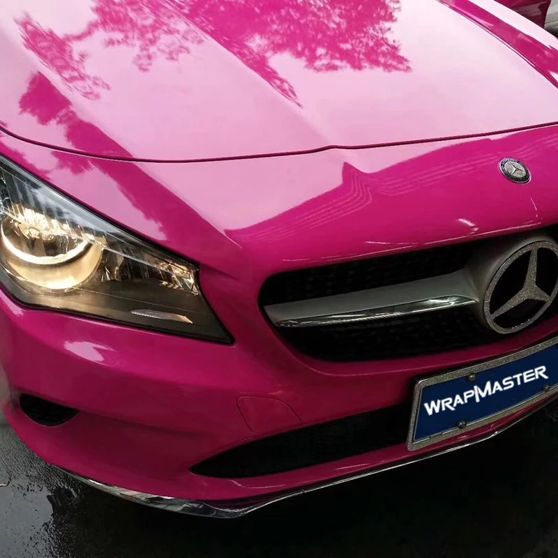US $313.31 Super Glossy Crystal Film vinyl vehicle wrap pricing with Air Bubble 152x18mroll Rose Red