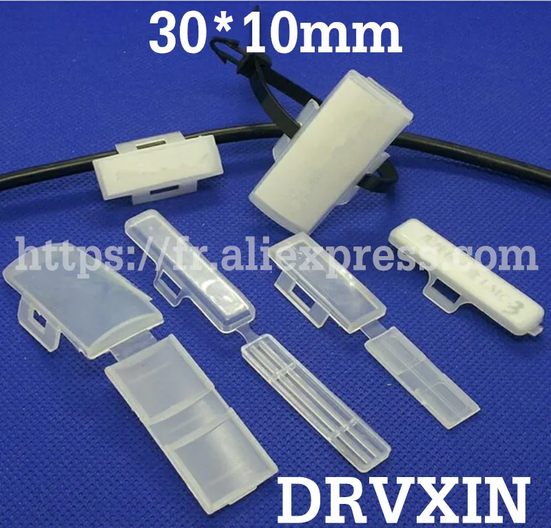 

DRVXIN 4020 Waterproof Logo Box 40x20mm Transparent Waterproof Wire Sign Cable Tie Marker Marked Tag box 100 Pcs=1 Pack