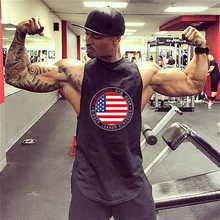 Бренд тренажерный зал одежда для фитнеса или бодибилдинга майка Стрингера Для мужчин хлопка с сеткой в стиле «пэтчворк тренировки рубашка без рукавов