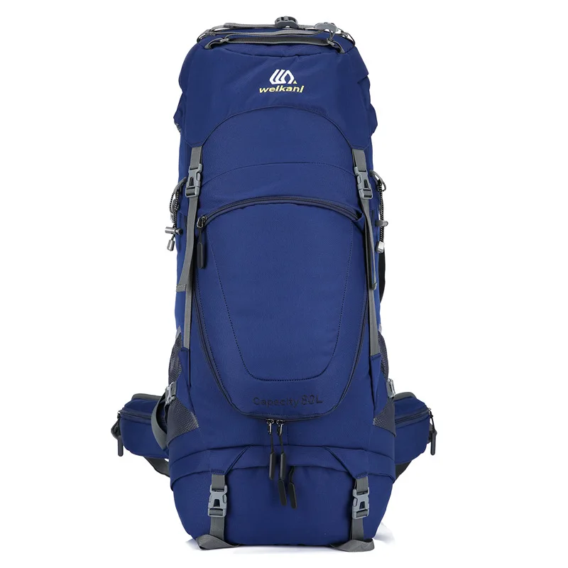 Мужской 80L унисекс мужской водонепроницаемый рюкзак, Дорожная Спортивная Сумка, Сумка для кемпинга, альпинизма, пешего туризма, альпинизма, рюкзак для мужчин - Color: new style blue