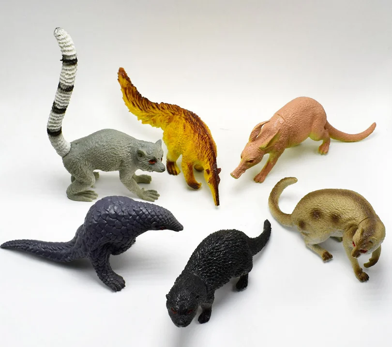 6 шт./лот новинка милая фигурка редкая модель дикого животного Platypus Arctic Fox Pangolin
