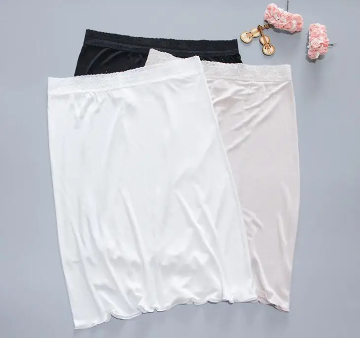 1PC 100% Pure Silk Knit Lace Half Slip Nightdress Sleepwear Underskirt M L XL SG350 1PC 100% Pure Silk Knit Lace Half Slip Nightdress Sleepwear Underskirt M L XL SG350