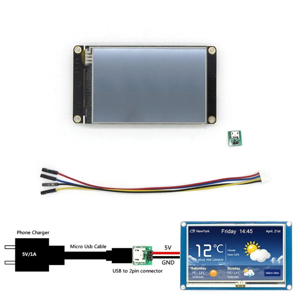 3,5 дюймов Nextion Enhanced HMI умный USART UART серийный Tou ch TFT lcd NX4832K035 тестовая плата ЖК-модуль панель дисплея